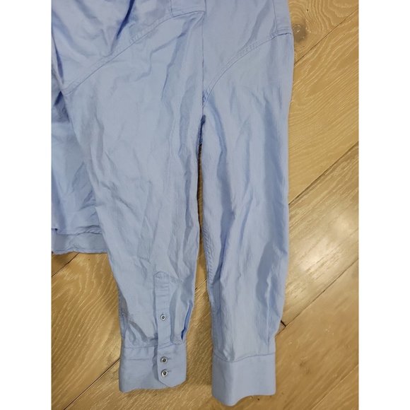 Robert Graham Classic Fit XL Flip Cuff Men's Button Shirt Blue Jacquard *Read* - Picture 10 of 12